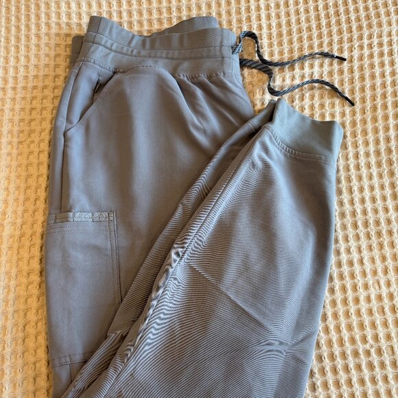 JAANUU Women's 13 Pocket Navy Blue Scrub Jogger - GREY - XL - Picture 1 of 6